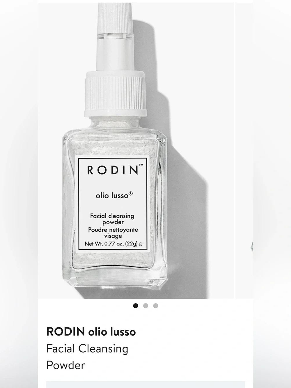Rodin olio lusso White Facial Cleansing Powder - Gentle Exfoliating Cleanser.
